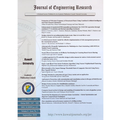 مجلة الأبحاث الهندسية 2020 العدد 00003   الإصدار الثامن    سبتمبر